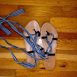 JCrew wrap sandals. Size 7.5